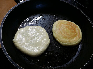 Homemade hotteok, a Korean winter snack