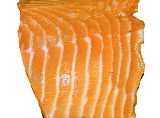 Salmon fillet isolated on white background
