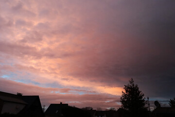 Obraz premium Evening clouds in the sky