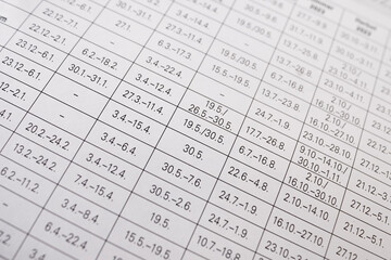 Close-up of calendar fragment, Planning and Scheduling, highlighting business terms and deadlines,...
