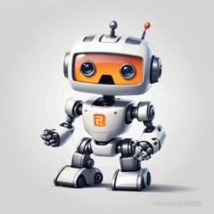 Robotic Logo Cartoon Design Very Cool 