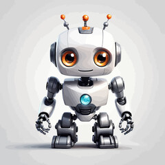 Robotic Logo Cartoon Design Very Cool 