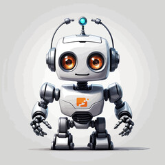 Robotic Logo Cartoon Design Very Cool 