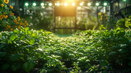 Vegetables are grown in greenhouse