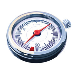 Chrome gauge of measure tool icon cartoon vector il