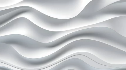 Foto op Canvas Digital white wave curve sculpture abstract graphic poster web page PPT background © JINYIN