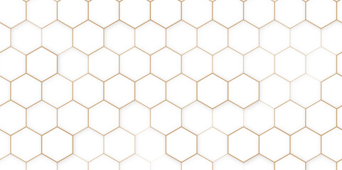 Abstract background for design. Abstract brown outline hexagon background for backdrop. Seamless pattern of the hexagonal image. Vector illustration