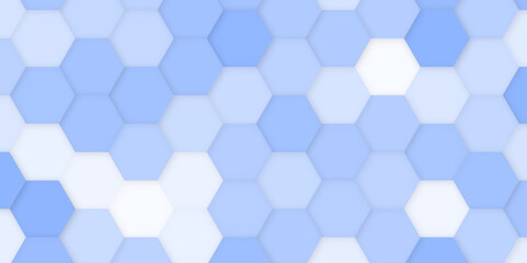 Fototapeta premium Abstract background for design. Abstract blue hexagon background for backdrop. Seamless pattern of the hexagonal image. Vector illustration
