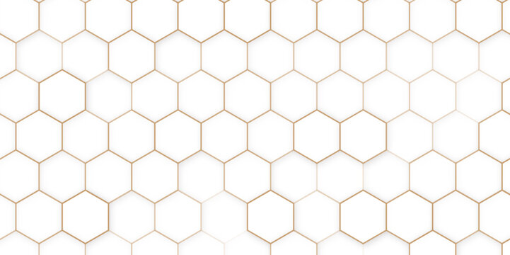 Abstract background for design. Abstract brown outline hexagon background for backdrop. Seamless pattern of the hexagonal image. Vector illustration