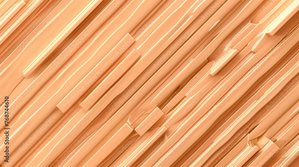 Poster a close-up view of a wall composed of narrow strips of light orange material, featuring a pattern of