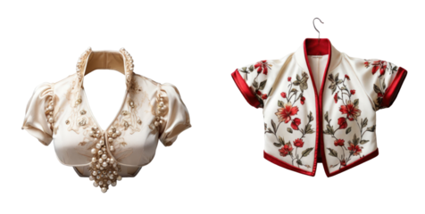 set of bolero isolated on transparent background