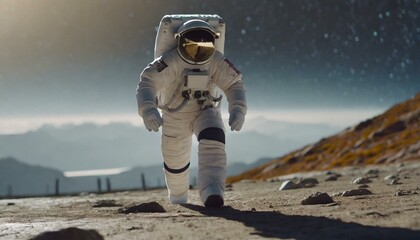 First Contact: Astronaut's Preview on the Moon's Surface