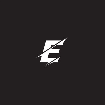 Initial letter E logo and wings symbol. Wings design element, initial Letter E logo Icon, Initial Logo Template
