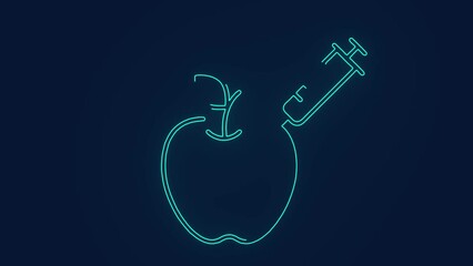 food adulteration with syringe in apple animation