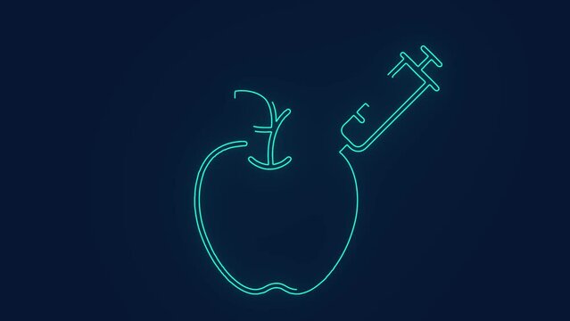 food adulteration with syringe in apple animation