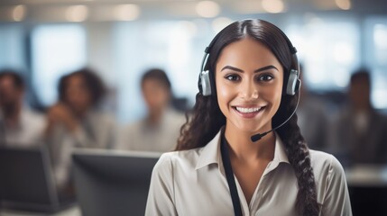 Proud Call Center Agent Leader in Action Generative AI