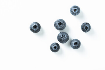 Mix of fresh berries: raspberry, blackberry, blueberry on a white background