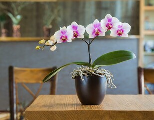 orchid on the table