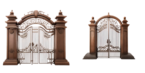 set of gate isolated on transparent background