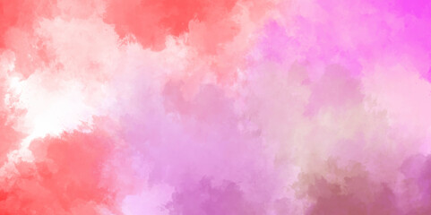 Abstract watercolor pink and yellow color. Fantasy light red, pink shades subtle watercolor background. Pink watercolor background for textures paper background with painting soft textured on wet.