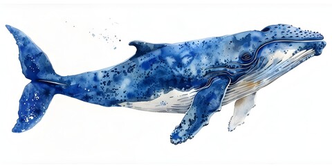 Majestic Humpback Whale Sings Ethereal Arias in Surreal Oceanic Serenity - obrazy, fototapety, plakaty