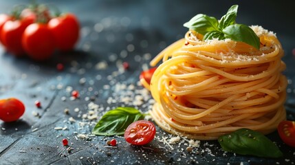 Delicious Spaghetti With Tomatoes and Basil