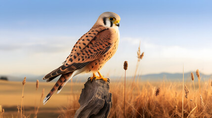 Sky Ranger, A Bird in Open Country Habitats. Generated AI - obrazy, fototapety, plakaty
