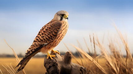 Sky Ranger, A Bird in Open Country Habitats. Generated AI - obrazy, fototapety, plakaty