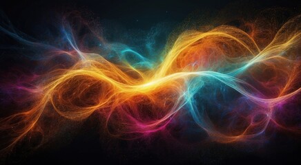 Radiant Spectrum of Shimmering Particles, Abstract Colorful Background