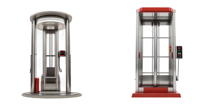 set of elevator isolated on transparent background