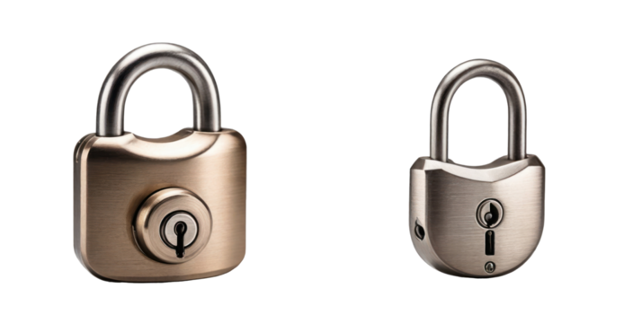 set of lock isolated on transparent background