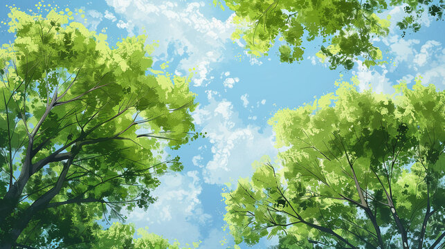 Realistic illustration of a green and blue earth, with trees growing on it, symbolizing environmental care and eco-friendly living.