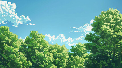 Obraz premium Realistic illustration of a green and blue earth, with trees growing on it, symbolizing environmental care and eco-friendly living.