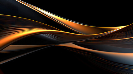 Digital chrome metal wavy curve abstract graphic poster web page PPT background