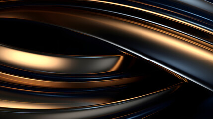Digital chrome metal wavy curve abstract graphic poster web page PPT background