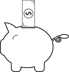 piggy bank transparent background