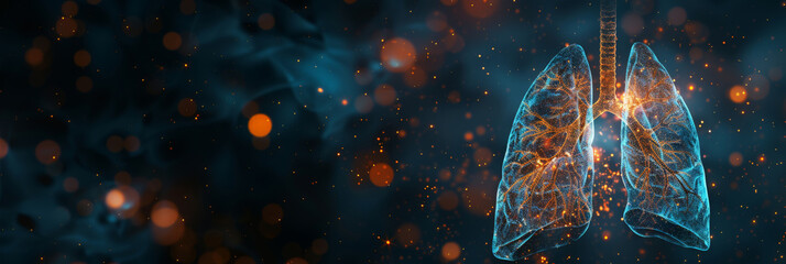 	
A closeup of human lungs glowing , Harmful cigarette smoke can damage the lungs and cause disease	.banner
 - obrazy, fototapety, plakaty