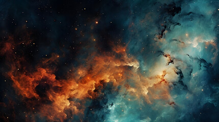 Obraz premium Digital nebula starry sky stars abstract graphic poster web page PPT background