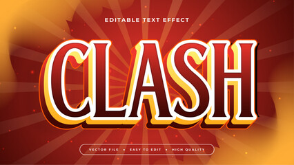 White orange and red clash 3d editable text effect - font style