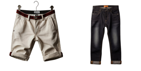 set of pants isolated on transparent background