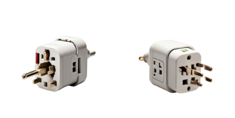 set of plug isolated on transparent background