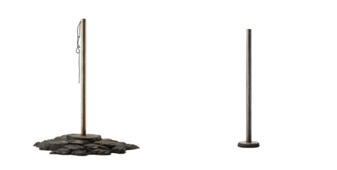 set of pole isolated on transparent background