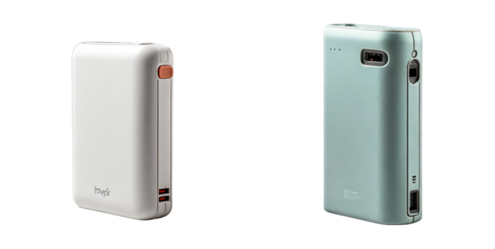 set of power bank isolated on transparent background