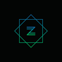 Naklejka premium Letter Z Logo. Letter Design Vector on black background