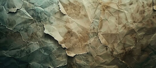 A close-up view of an old piece of paper attached to a textured wall. The paper shows signs of wear and tear, adding a vintage and grungy aesthetic to the scene.