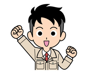 元気な営業マンの男性