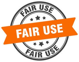 fair use stamp. fair use label on transparent background. round sign