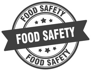 food safety stamp. food safety label on transparent background. round sign