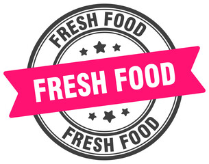 fresh food stamp. fresh food label on transparent background. round sign