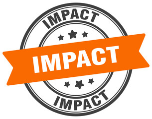 impact stamp. impact label on transparent background. round sign